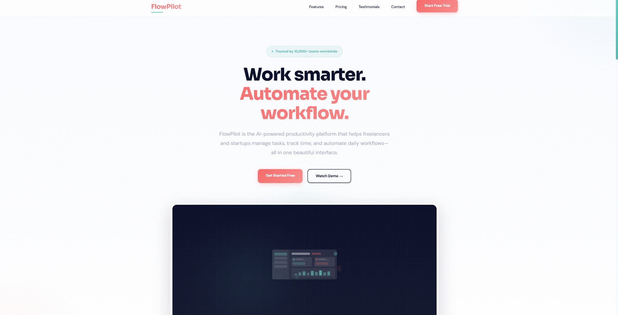 FlowPilot Landing Page